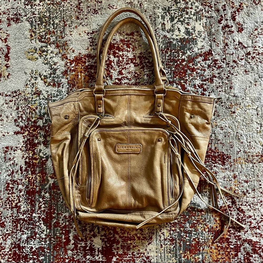 Liebeskind Berlin Tan Leather Bag Leather Fringe from Anthropologie